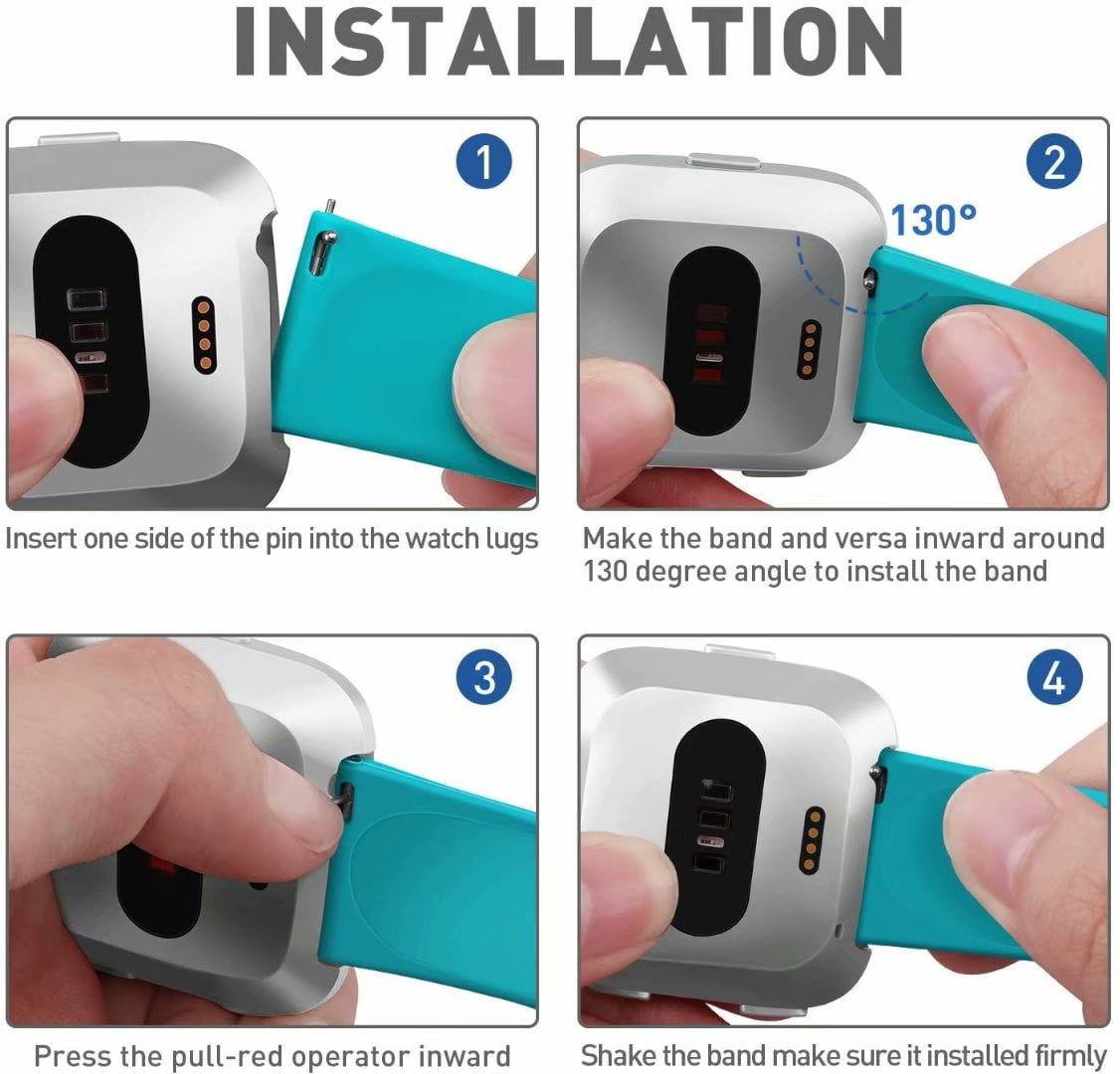 how to install a fitbit versa band