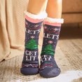 thumbnail image 1 of Womens Slipper Fuzzy Socks Non Slip Winter Warm Soft Fluffy Cozy Fleece Lining Home Socks,Color29, 1 of 9