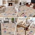 thumbnail image 5 of Ocean Jellyfish Area Rugs 5'x7', Washable Small Throw Rugs for Laundry Room Playroom, Vintage Colorful Coastal Animal Brown Indoor Outdoor Rug Non-Slip Low Pile Carpet Runner Reversible Floor Mats, 5 of 8