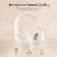 thumbnail image 4 of Y08 Over-Ear Headphones Bluetooth 5.4 Active Noise Cancelling Hi-Res Audio 50H Playtime Off-white, 4 of 6