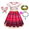 thumbnail image 3 of Movie Girls Princess Moana 2 Cosplay Costumes Kids Birthday Party Dress Up Halloween Fly Sleeves Dress Stage Performance Clothes, 3 of 5