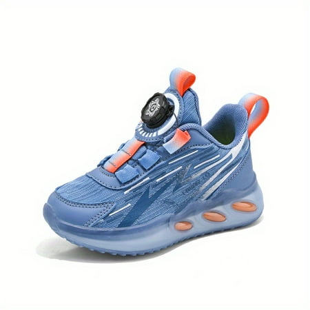 

Boys Girls 2023 New Casual Shoes Rotary Button Mesh Breathable Lightweight Comfy Non Slip Walking Shoes For Children Kids Sneakers Spring And Summer