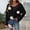 Black, variant on Fall Sweaters for Women Knit Tops for Women Casual Crewneck Long Sleeved Sweater Fashion Floral Print Loose Top Fall Winter Comfortable Outdoor Warm Blouse,White
