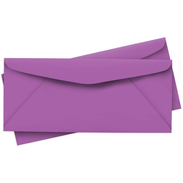 Violet Bright Color 10 Envelopes Great for Mailing Letters, Business