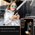 thumbnail image 2 of Compatible with Samsung Galaxy S23 Plus Case Silicone, Cute Love-Heart Case with Love Heart Chain, Ultra Slim Soft Samsung S23 Plus Phone Case Shockproof Bumper Protective Cases for Women (Black), 2 of 13