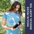 thumbnail image 2 of Divoti 1.25" Dual-Sided Stainless Steel Medical Alert Bag Tag - INSULIN-INSIDE / Polished Stainless - Quick Clip, 2 of 5