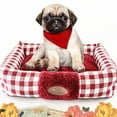 thumbnail image 4 of 1 Set Pet Bed Plaid Design Comfortable Warm Cat Dog Winter Sleeping Bed Dog Supplies, 4 of 7