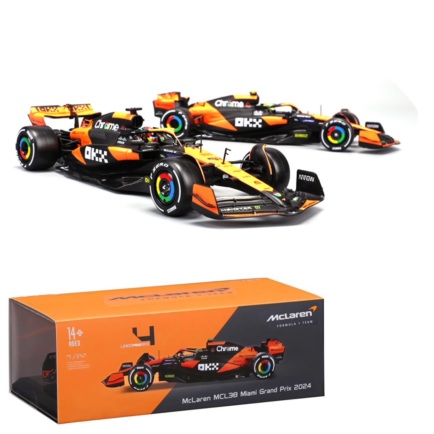 1:24 F1 2024 McLaren MCL38 #4 Lando Norris #81 Oscar Piastri