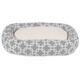 thumbnail image 2 of Majestic Pet Sherpa Links Bagel Pet Bed for Dogs, Calming Dog Bed Washable, Large, Grey, 2 of 5