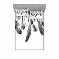 thumbnail image 2 of Ambesonne Tribal Fitted Sheet & Pillow Sham Set, Native Feathers, Twinxl, White and Black, 2 of 3