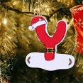 thumbnail image 3 of Zatoumnr 26 Christmas Letter Ornaments, Red Wooden Christmas Tree Alphabet, Home Holiday Decor Christmas Hanging Ornament Party Holiday Supplies, 3 of 9