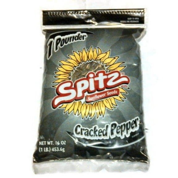 Spitz Cracked Pepper Flavor Sunflower Seeds 1 Pound Bag (Pack of 5)