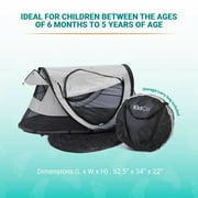 KidCo P4012 - Peapod Plus Portable Mesh Baby Toddler Travel Tent & Storage Bag, Play Tent, Pack and Play, Extra Room, Ages 6 Months - 5 Years (Midnight)