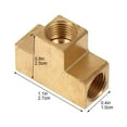 thumbnail image 2 of HEATSHAKING 2Pcs Three-Way Connectors for Grease and Fuel Connection Durable Brass Connectors, 2 of 8