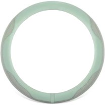 Car Steering Wheel Cover with Ice Silk, Universal 15 Inch Automotive Microfiber Breathable Leather, Anti-Slip, Warm in Winter and Cool in Summer