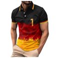 thumbnail image 1 of Ramiter Golf Shirts Men Men's Loose Fit Midweight Short-Sleeve Pocket Light Yellow,L, 1 of 6