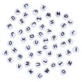 thumbnail image 1 of 200 piezas de abalorios espaciadores sueltos de acrílico mezclados para joyas 7 mm / 0,27 '' abalorios de letras abalorios letras negras perfecl Cuentas acrílicas para manualidades., 1 of 8