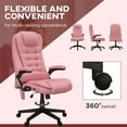 thumbnail image 6 of Homiyad High Back Vibration Massage Office Chair with 6 Vibration Points, Heated Reclining PU Leather Computer Chair with Armrest and Remote, Pink, 6 of 9