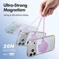 thumbnail image 3 of 25W Magnetic Wireless Charger, Magsafe Fast Charging Pad, iPhone 17 16 15 14 13 12 Pro Max, Slim Portable Phone Charger, Light Violet, 3 of 8