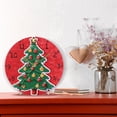 thumbnail image 2 of Christmas Tree Pattern with Star Lights Round Wall Clock Silent Analog Battery Operated Gold Pointer Home Decor 9.84" Diameter, 2 of 11
