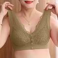 thumbnail image 2 of ZRBYWB Women's Bra Ladies Front Side Buckle Lace Edge Without Steel Ring Movement Seamless Gathering Adjustment Yoga Sleep Large Underwear Breathable, 2 of 5