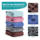 thumbnail image 2 of 5 Piezas Tuallas Toallas Baño Completo Grande 70×140 Cm Xtellar Gris Oscuro Verde Claro Rosa Azul Marino Marrón, 2 of 3