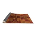 thumbnail image 2 of Ahgly Company Indoor Round Checkered Orange Modern Area Rugs, 3' Round, 2 of 4