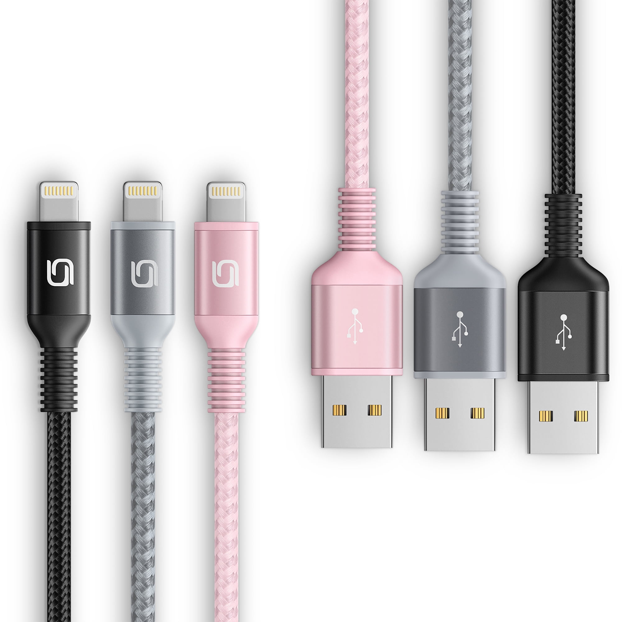 OHBOX iPhone Charger Cable 6FT 3Pack Lightning Cable Fast Charging