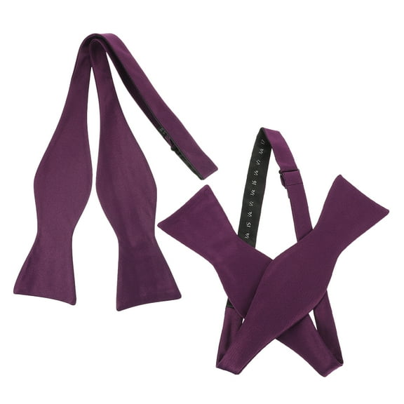 MEIBUTYUP 2-Pack Men's Solid Bow Ties Self-Tie for Weddings, Formal Events, Parties, and Special Occasions