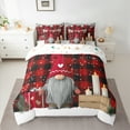 thumbnail image 2 of Homewish Cartoon Xmas Gnome 7 Pieces Bedding Comforter Set,Girls Christmas Gifts Full Bedding Set,Red Black Checkered Fitted Sheet Flat Sheet For Boys Kids,Microfiber Bedroom Decor Reversible, 2 of 8