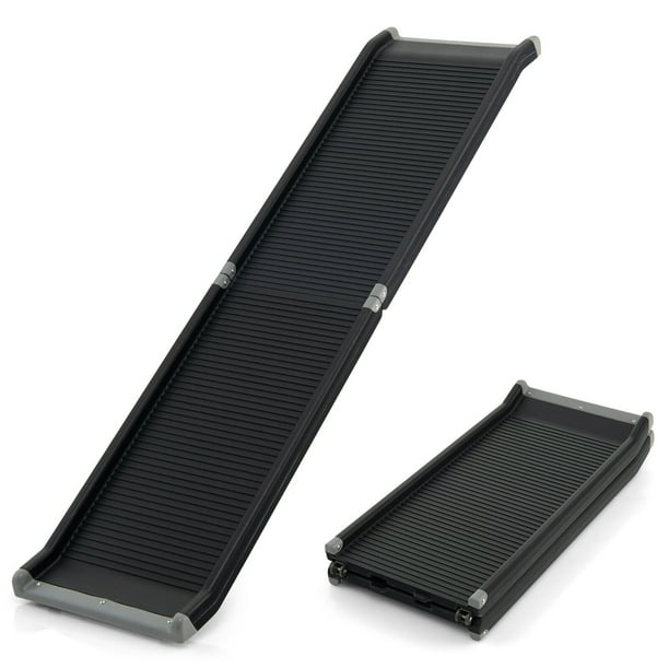 Gymax 63 Upgrade Folding Pet Ramp Portable Dog Ramp w Steel Frame For SUV Truck Car Walmart