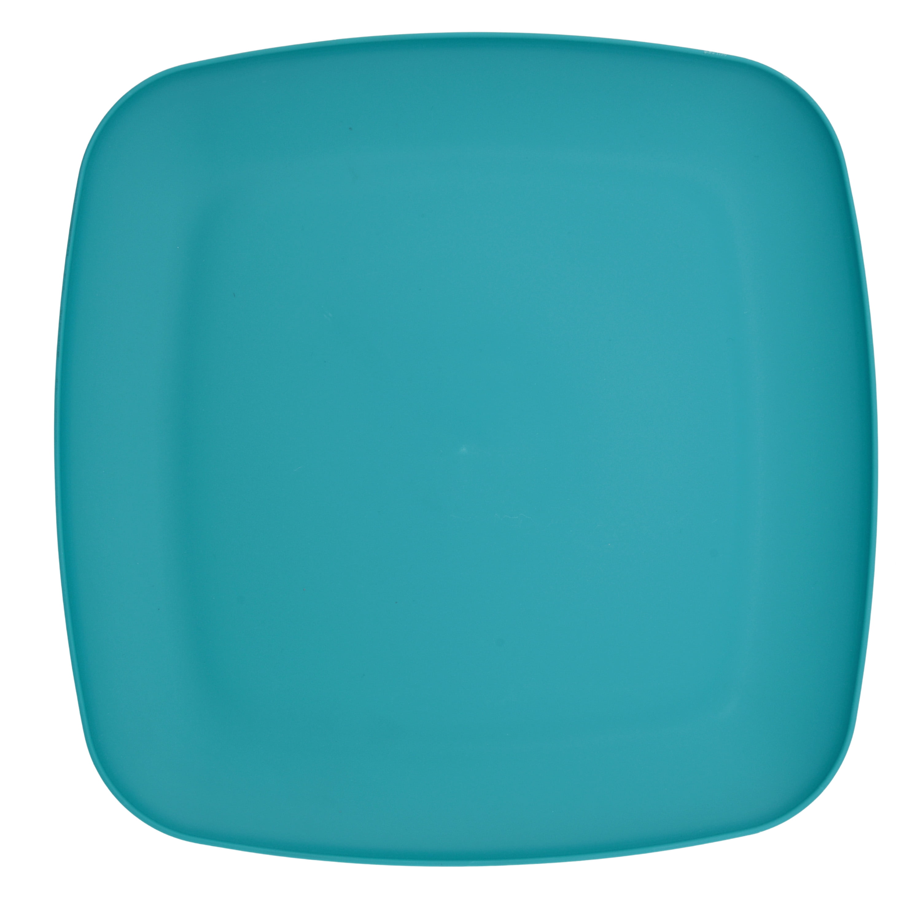 Mainstays 10.5 Inch Square Plastic Dinner Plate, Teal