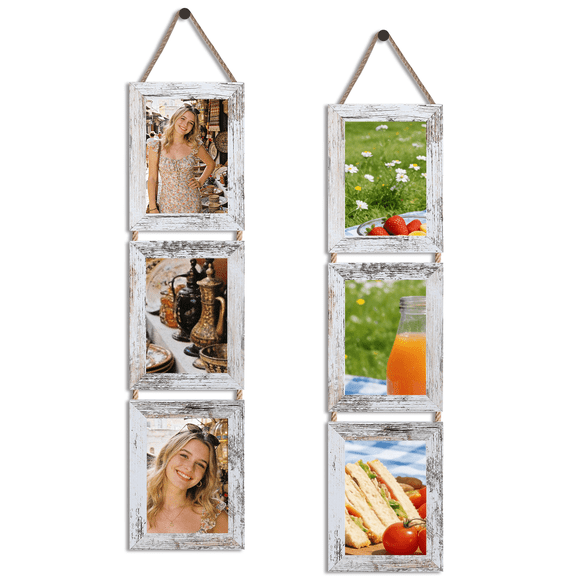 5x7 Collage Picture Frames White, 2 Pack