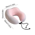 thumbnail image 3 of MMJ Memory Foam U Shaped Travel Pillow Ice Silk Cooling Neck Rest Slow Rebound Portable for Airplane Car Nap Washable Cover, 11.81x11.41in, 3 of 6