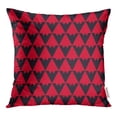 thumbnail image 1 of BOSDECO Abstract Red and Black Vintage Diamond Pattern Effect Fancy Pillow Case Pillow Cover 20x20 inch, 1 of 1