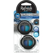 Refresh Your Car! Mini Diffuser Air Freshener (New Car/Cool Breeze Scent, 2 Pack)