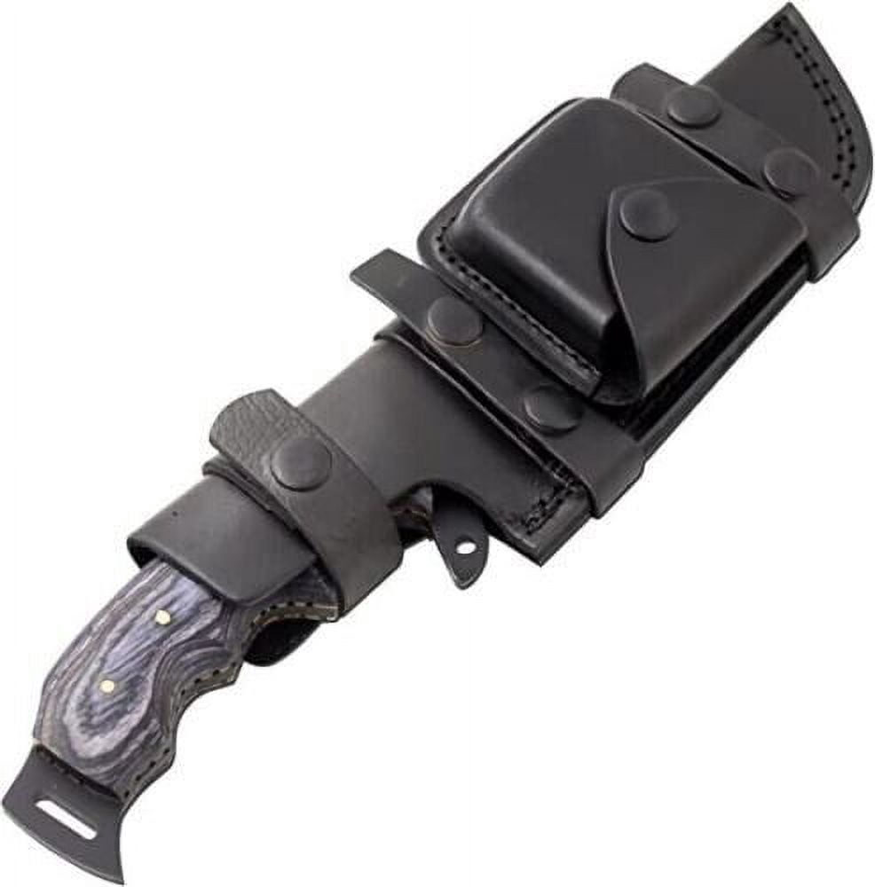 K2 Tactical Frost Wood Tracker Knife with Leather Sheath