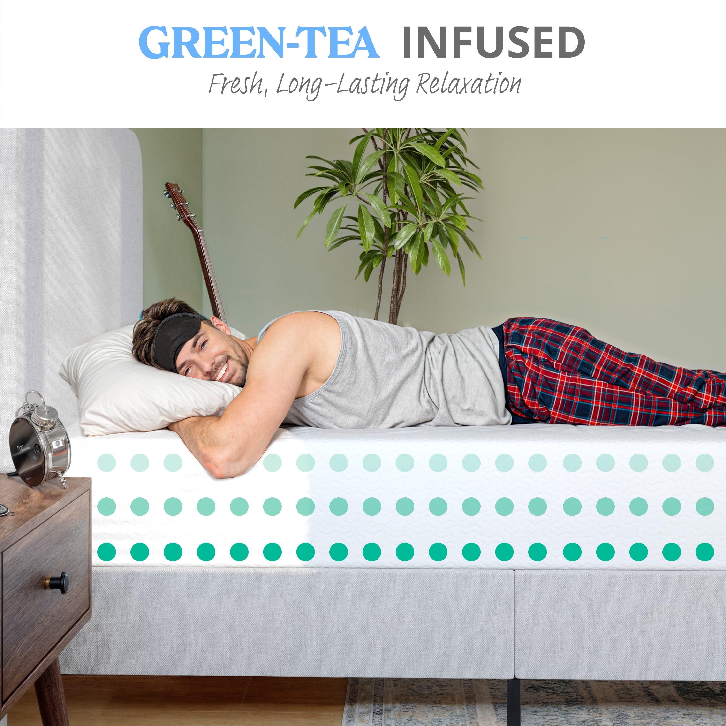 Emma + Oliver 4-Layer Memory Foam 10-Inch King Mattress in a Box with Green Tea Infusion, Air Circulation, Cooling Gel, and CertiPUR-US Certified Foam