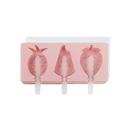

iOPQO Cake Mould 3 Cell Ice Cream Maker Lolly Mould Tray Kitchen Frozen Ice Cream DIY Mold cake decorating kit