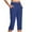 Dark Blue, variant on Mgmyaa Capri Yoga Pants for Women Petite Length Elastic Waist Work Office Straight-Leg Casual Yoga Athletic Pants