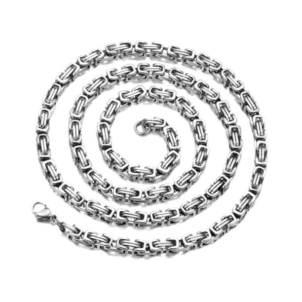 Collar de cadena Accesorio de cadena de mano para hombres Niños cómodos pulsera de acero inoxidable resistente para aniversario de graduación de la Longitud 18 cm