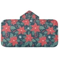 thumbnail image 5 of Yayeee Kids Hooded Towel with Hand Pockets Beach Soft Absorbent Bath Wrap 50 x 23.5 inch, Red Christmas Leaves, 5 of 5