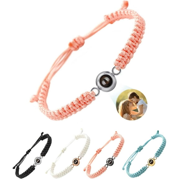 Custom Bracelets with Picture Inside, Picture Bracelet Personalized Projection Bracelets with Photos, Customized Mother's Day Gift for Women Mom Wife Daughter Friends Sister