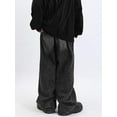 thumbnail image 5 of EMMIOL Men's Y2K Vintage Black Wash Wide Leg Jeans 90s Mid Rise Loose Hip Hop Denim Pants, 5 of 6