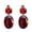 Red, variant on 6 Pairs Women Earrings Egg-shaped Cubic Zirconia Jewelry Electroplating Long Lasting Dangle Earrings for Banquet,Sky Blue