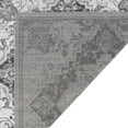 thumbnail image 6 of Luxee Designs Alexandria Collection – 2×6 ft – Vintage Medallion Runner Rug – Bordered, High-Traffic, Pet-Friendly, Stain Resistance – Dark Gray, 6 of 9