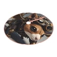 thumbnail image 2 of Balery Steampunk Squirrel Pilot Printed Christmas Tree Skirt , Merry Christmas Party Christmas Tree Decoration,Adjustable Tree Skirt-30", 2 of 8