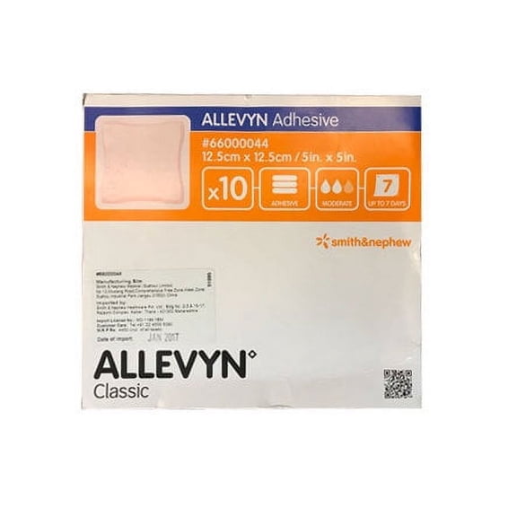 Allevyn Foam Dressing 5 X 5 Inch Square Adhesive with Border Sterile, 66020044