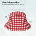 thumbnail image 6 of Bingfone Red Checkboard Bucket Hat for Men Women,Packable Reversible Printed Sun Hats,Fisherman Outdoor Travel Hiking Beach Caps, 6 of 9
