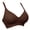 Coffee, variant on Sports Jelly Bras for Women Silent Suspension In Cup Rear Fastening Fit Comfort Daily Underwear Strapless Bra